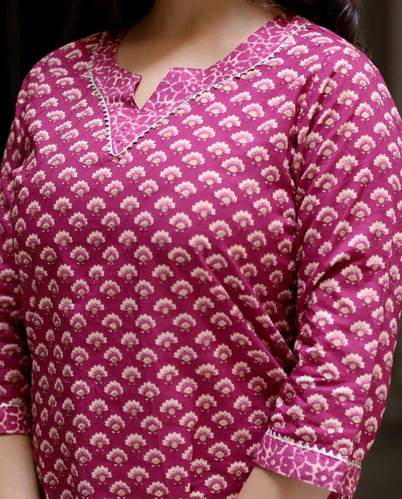 Miravan Floral Printed Cotton Top for Women - Image 2